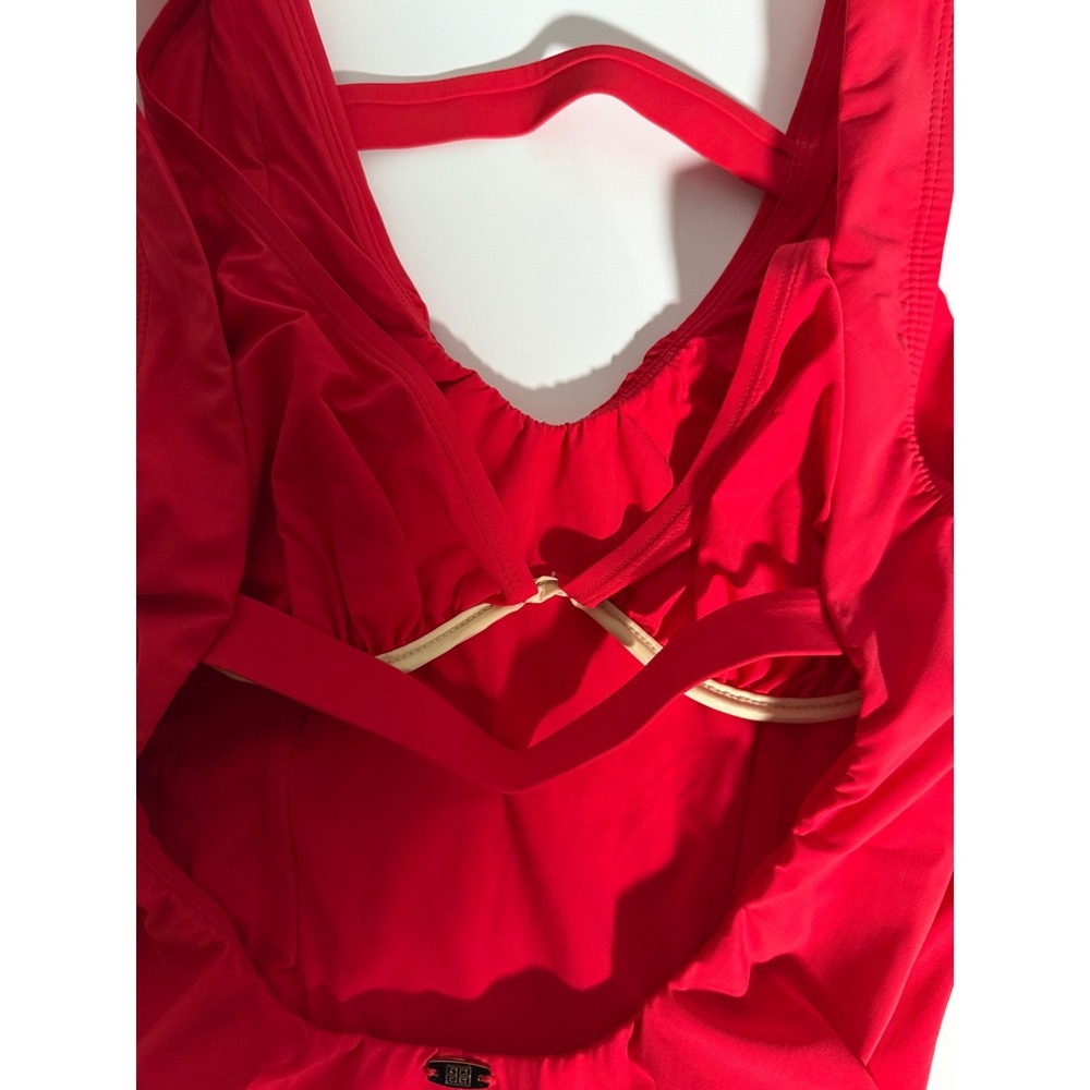 NWT Amoressa by Miraclesuit Discotheque Andy Red Shaping Underwire Swimsuit 6 - Picture 8 of 16